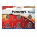 Батарейка Panasonic CR 2032 EP Japan 6шт/бл
