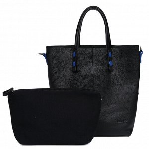 Кожаная сумка Palio 15692A4-W7-018/886/018 black/blue