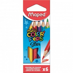Карандаши цветные Maped COLOR&#039;PEPS 6 цветов, треугольные, 83...