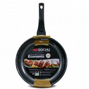 Сковорода Gochu Ecoramic 28 см с мраморным покрытием для индукционных плит без крышки