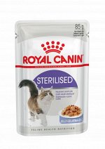 Royal Canin Sterilised влажный корм для стерилизованных кошек Желе 85гр пауч