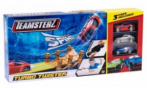 Teamsterz. Игровой набор для детей  "Трасса Turbo Twister" арт.1416655.00 с 3 машинками"