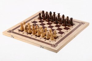 Лига Шахмат. Шахматы, шашки,нарды 3 в 1 арт.В-7 (400*210)
