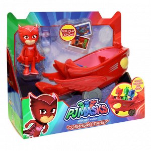 PJ Masks. Игровой набор фигурка и машина "Сов. планер" арт.32613