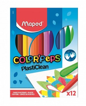 Maped. Пластиковые мелки "Color'Peps" в картон. футляре, 12 шт арт.862011