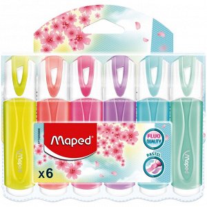 Maped. Текстовыделитель "Fluo Pep's Classic" (6 шт) пастельные цвета арт.742558