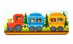 Развивающая доска &quot;Веселый Паровозик&quot; (28 деталей) арт.7950 (дерево)/40