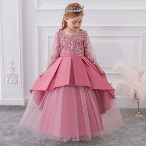 Платье детское бальное, с кружевом