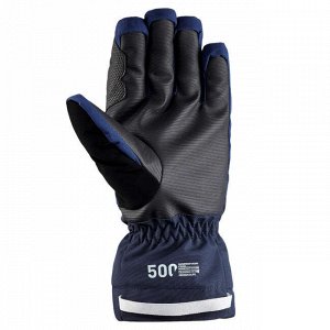 Перчатки лыжные для трассового катания для взрослых темно-синие 500 wedze