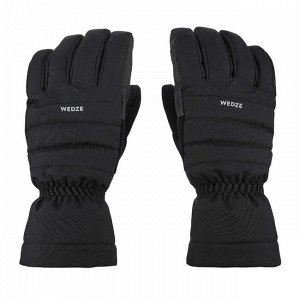 Перчатки лыжные для трассового катания для взрослых черные 500 wedze