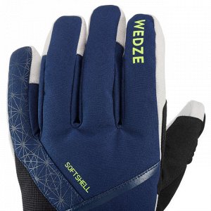 Перчатки лыжные для взрослых синие 500 wedze
