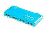 USB 2.0 Хаб Smartbuy 6110, 4 порта, голубой (SBHA-6110-B)