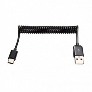 Дата-кабель USB-Type C, в коробке, SPIRAL, 1 метр, черный (ik-3112sp black)