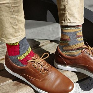 12301 Дизайнерские носки серии Нескучная пара "Гамбургер и картофель фри" р-р 38-45, 2690000012301