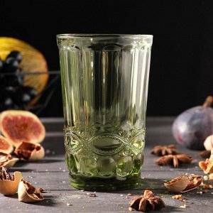 Набор стаканов Magistro «Ла-Манш», 350 мл, 8x8x12,5 см, 6 шт, цвет зелёный