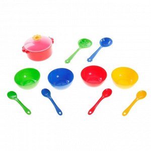 Набор посуды столовый «Ромашка», 12 предметов, цвета МИКС