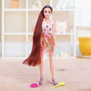 Кукла-модель шарнирная «Оля» в платье, с аксессуарами