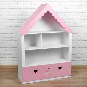 Кукольный домик &quot;С полочками&quot; розовый, 60 - 30 - 90 см, полка: 18,5 см