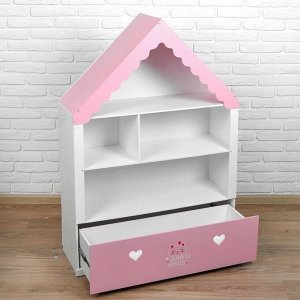 Кукольный домик &quot;С полочками&quot; розовый, 60 - 30 - 90 см, полка: 18,5 см
