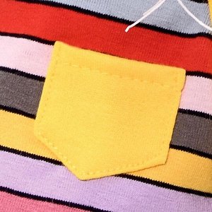 Мягкая игрушка «Басик в полосатой футболке с карманом», 19 см
