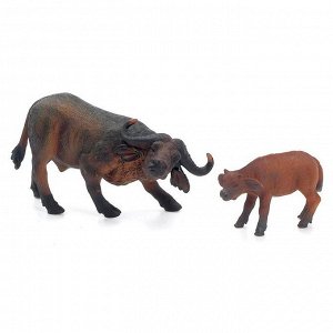 Набор животных «Лось/буйвол с детёнышем», 2 фигурки, МИКС