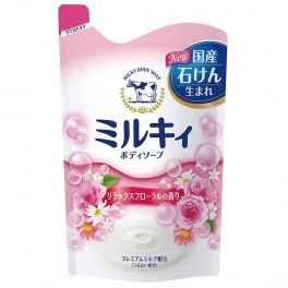 Молочное увлажняющее жидкое мыло для тела с цветочным ароматом «Milky Body Soap» (мягкая упаковка) 400 мл / 16
