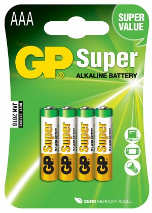 Элемент питания GP Super Alkaline GP 24A-2CR4 AAA