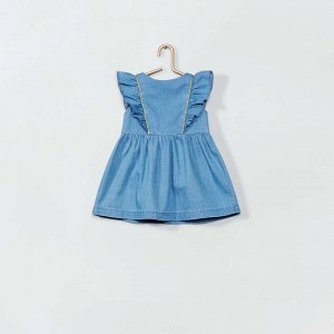 Комплект из платья и трусиков из джинсовой ткани - голубой