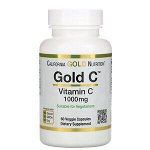 California Gold Nutrition, Gold C, витамин C, 1000 мг, 60 растительных капсул