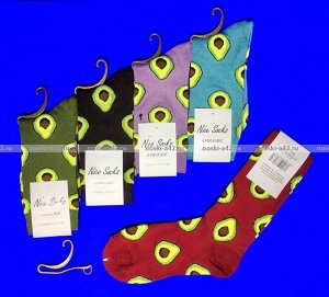 Nice Socks  "АВОКАДО" ЦВЕТНЫЕ носки женские на вешалке  арт. 1201 (1210)