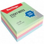 Самоклеящийся блок Berlingo &quot;Ultra Sticky&quot;, 75*75мм, 400л, 4 пастельных цвета