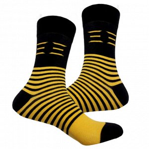 20221 Дизайнерские носки серии Что наша жизнь "Билайн", р-р 36-41 (черный, желтый), 2690000020221