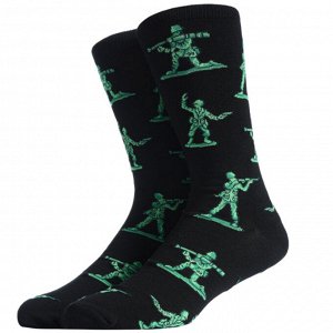 23635 Дизайнерские носки серии Что наша жизнь..."Солдаты удачи", р-р 39-46 (черный/зеленый), 2690000023635