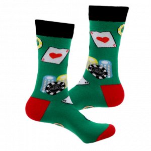 03583 Дизайнерские носки серии Что наша жизнь..."Казино Монте-Карло", р-р 40-46 (зеленый), 2690000003583