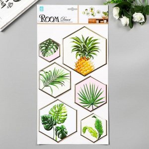 Объёмные наклейки Room Decor "Тропики" 24х41 см