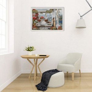 Гобеленовая картина "Белая пергола" 50х70 см