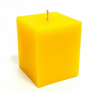 Свеча куб, жёлтая, 5х5.7см