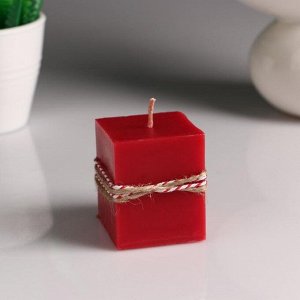 Свеча- куб "Любовь в кубе" красная, с декором, 5?6 см