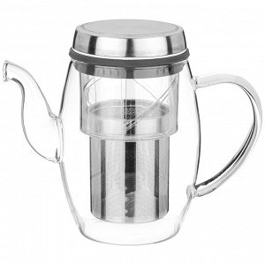 Заварочный чайник с фильтром нжс 800 мл, жаропрочное стекло