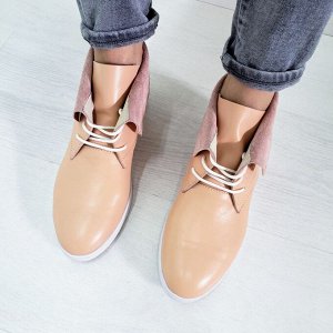 Кожаные ботинки NINO цвета персик