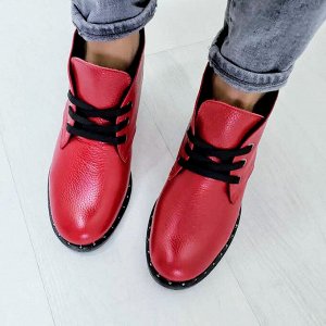 Красные кожаные ботинки Desert