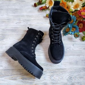 Черные замшевые ботинки Woodstock
