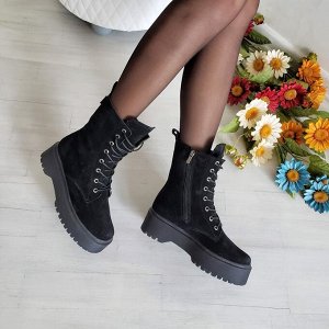 Черные замшевые ботинки Woodstock