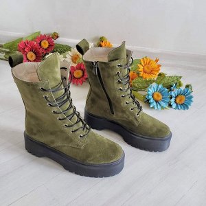 Замшевые ботинки Woodstock цвета хаки