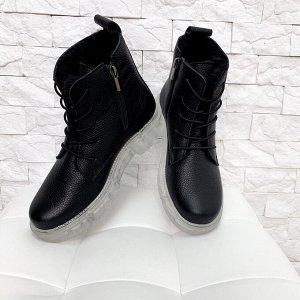 Черные кожаные ботинки KING