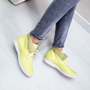 Лимонные кожаные ботинки NINO