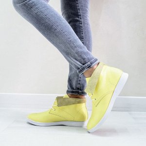 Лимонные кожаные ботинки NINO