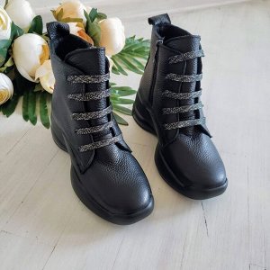 Черные кожаные ботинки Flavor