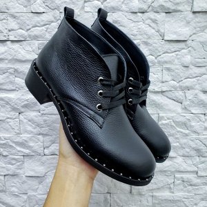 Черные кожаные ботинки Desert