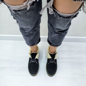 Черные замшевые ботинки NEW LookLike